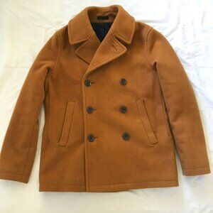 Old Navy pea coat, mens, S, camel, wool blend